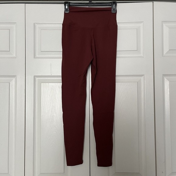 Sunzel Workout Leggings for Women, Squat Proof High Waisted Yoga Pants Maroon S - Picture 2 of 5